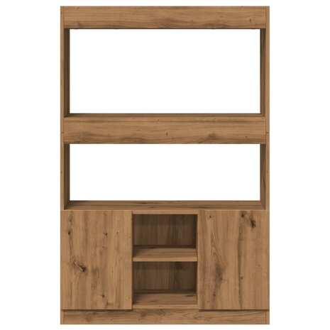 Hoge kast 92x33x140 cm bewerkt hout artisanaal eikenkleur 5