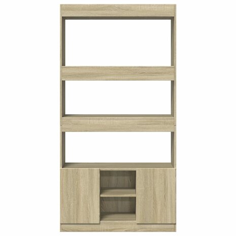 Hoge kast 92x33x180 cm bewerkt hout sonoma eikenkleurig 5