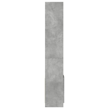 Hoge kast 92x33x180 cm bewerkt hout betongrijs 6