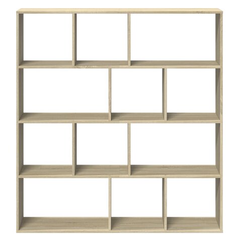 Boekenkast 132x29x141,5 cm bewerkt hout sonoma eikenkleurig 5