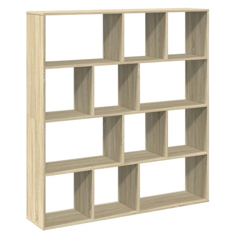 Boekenkast 132x29x141,5 cm bewerkt hout sonoma eikenkleurig 7