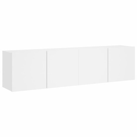 Tv-meubels 2 st wandgemonteerd 80x30x41 cm wit 2