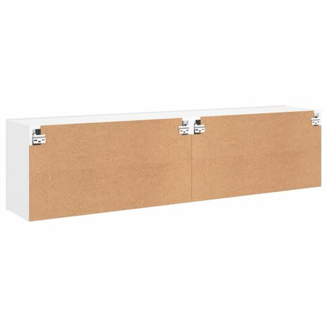 Tv-meubels 2 st wandgemonteerd 80x30x41 cm wit 9