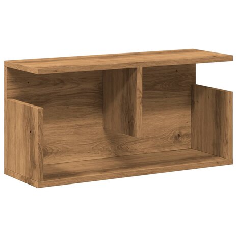 Wandkast 60x20x30 cm bewerkt hout artinsanaal eikenkleurig 2