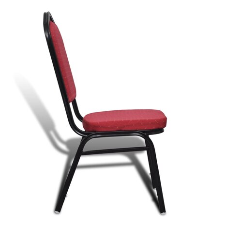 Eetkamerstoelen 30 st stof rood 5