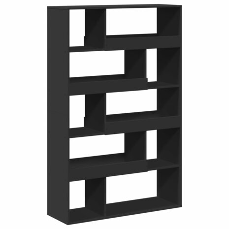 Boekenkast 100x33x156,5 cm bewerkt hout zwart 2