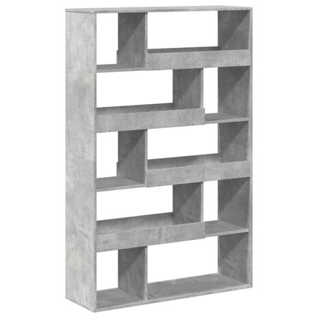 Boekenkast 100x33x156,5 cm bewerkt hout betongrijs 2