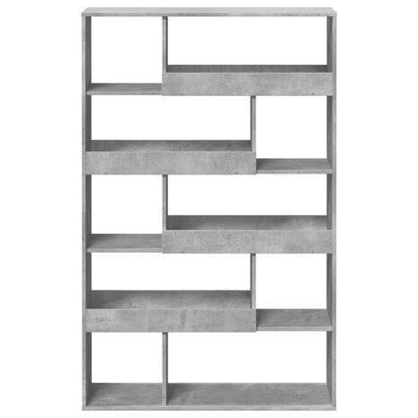 Boekenkast 100x33x156,5 cm bewerkt hout betongrijs 4