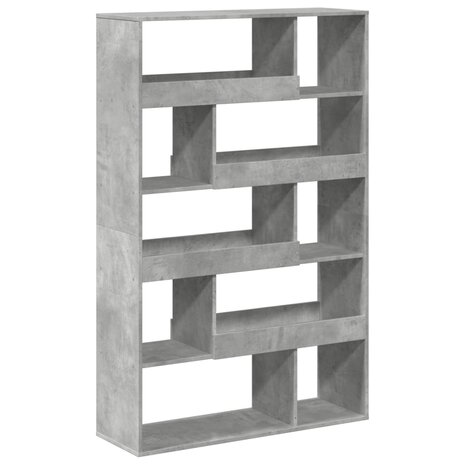 Boekenkast 100x33x156,5 cm bewerkt hout betongrijs 6