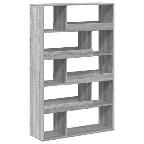 Boekenkast 100x33x156,5 cm bewerkt hout grijs sonoma eikenkleur 2