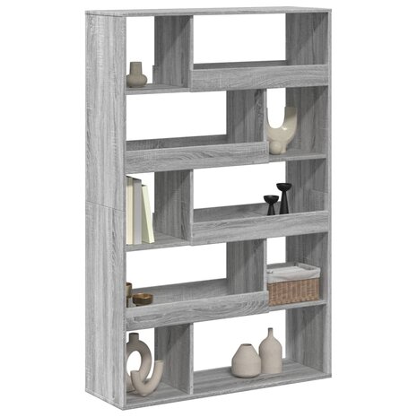 Boekenkast 100x33x156,5 cm bewerkt hout grijs sonoma eikenkleur 3