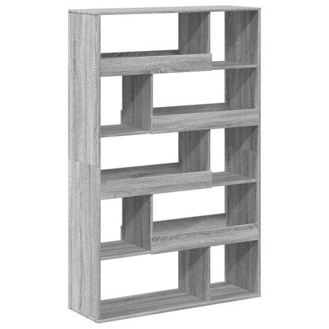 Boekenkast 100x33x156,5 cm bewerkt hout grijs sonoma eikenkleur 6