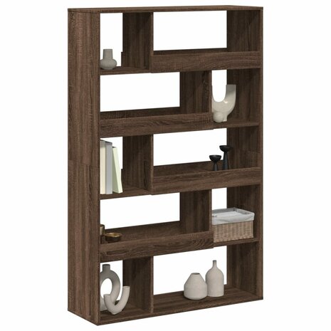 Boekenkast 100x33x156,5 cm bewerkt hout bruin eikenkleurig 3