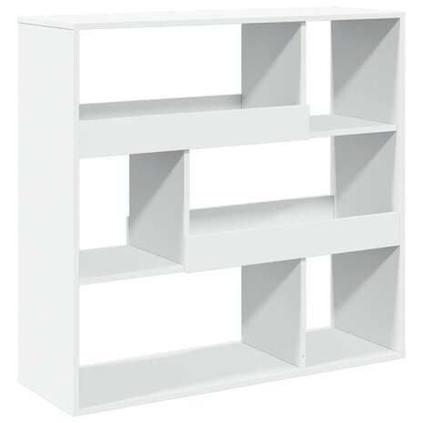 Boekenkast 100x33x94,5 cm bewerkt hout wit 6