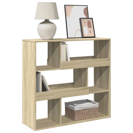 Boekenkast 100x33x94,5 cm bewerkt hout sonoma eikenkleurig 3