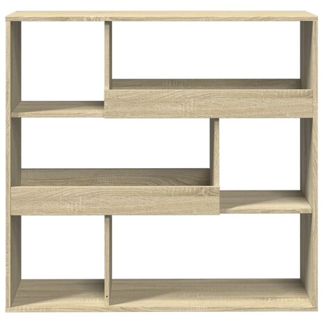 Boekenkast 100x33x94,5 cm bewerkt hout sonoma eikenkleurig 4