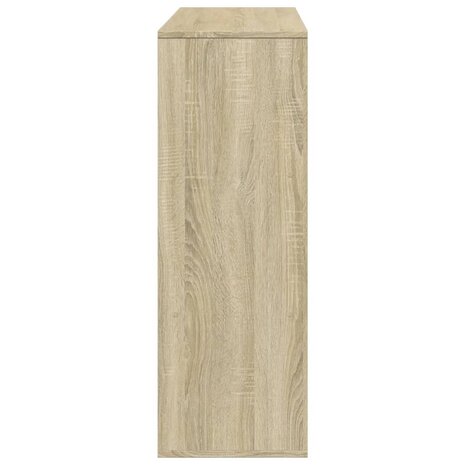 Boekenkast 100x33x94,5 cm bewerkt hout sonoma eikenkleurig 5