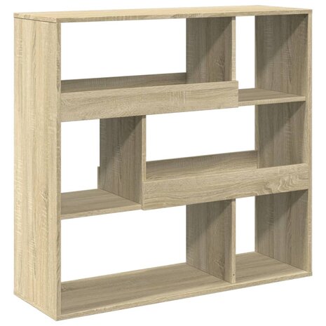 Boekenkast 100x33x94,5 cm bewerkt hout sonoma eikenkleurig 6