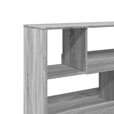 Boekenkast 100x33x94,5 cm bewerkt hout grijs sonoma eikenkleur 7