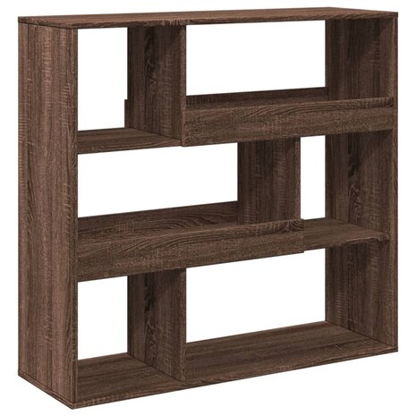 Boekenkast 100x33x94,5 cm bewerkt hout bruin eikenkleurig 2