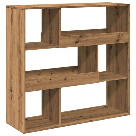 Boekenkast 100x33x94,5 cm bewerkt hout artisanaal eikenkleurig 2