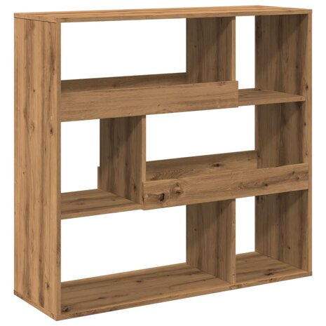 Boekenkast 100x33x94,5 cm bewerkt hout artisanaal eikenkleurig 6