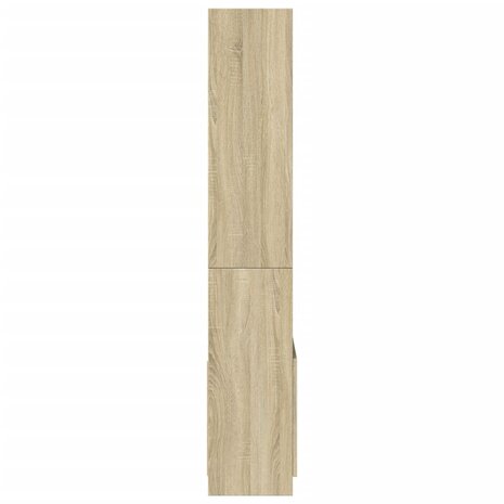 Hoge kast 63x33x180 cm bewerkt hout sonoma eikenkleurig 6