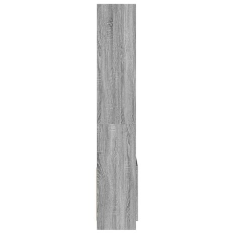 Hoge kast 63x33x180 cm bewerkt hout grijs sonoma eikenkleurig 6