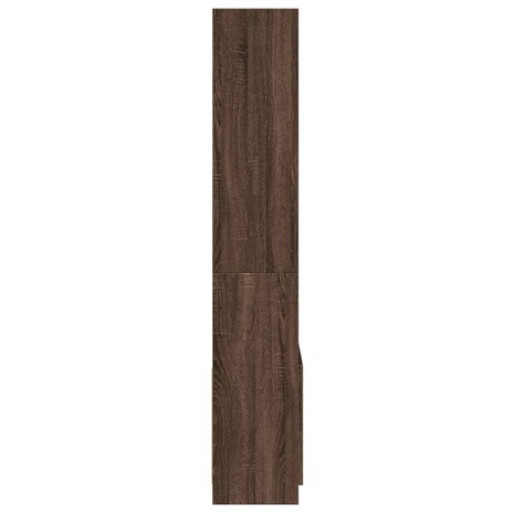 Hoge kast 63x33x180 cm bewerkt hout bruin eikenkleurig 6