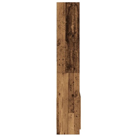 Hoge kast 63x33x180 cm bewerkt hout oud houtkleurig 6