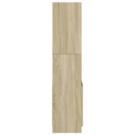 Hoge kast 63x33x140 cm bewerkt hout sonoma eikenkleurig 6