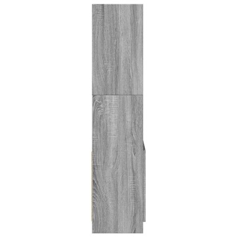 Hoge kast 63x33x140 cm bewerkt hout grijs sonoma eikenkleurig 6