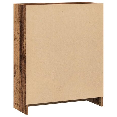 Boekenkast 60x24x76 cm bewerkt hout oud houtkleurig 6