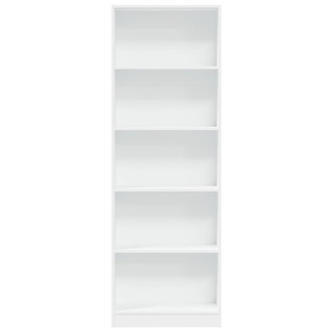 Boekenkast 60x24x176 cm bewerkt hout wit 4