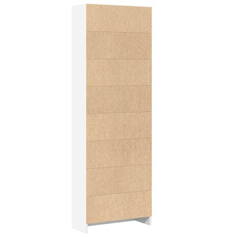 Boekenkast 60x24x176 cm bewerkt hout wit 6