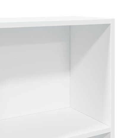 Boekenkast 60x24x176 cm bewerkt hout wit 7