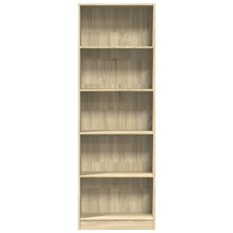 Boekenkast 60x24x176 cm bewerkt hout sonoma eikenkleurig 4