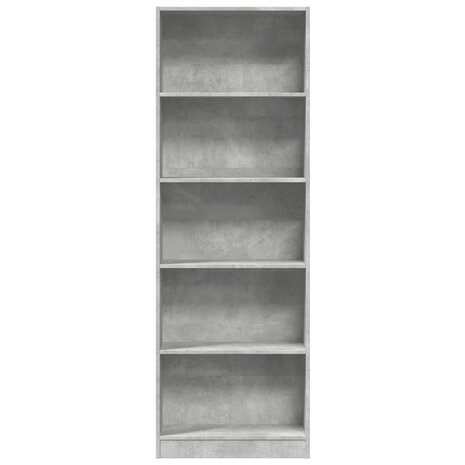 Boekenkast 60x24x176 cm bewerkt hout betongrijs 4