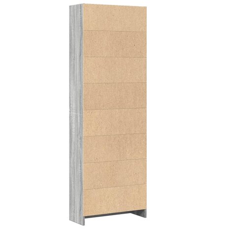 Boekenkast 60x24x176 cm bewerkt hout grijs sonoma eikenkleurig 6