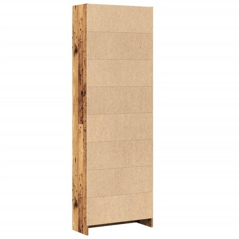 Boekenkast 60x24x176 cm bewerkt hout oud houtkleurig 6