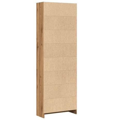 Boekenkast 60x24x176 cm bewerkt hout artisanaal eikenkleurig 6