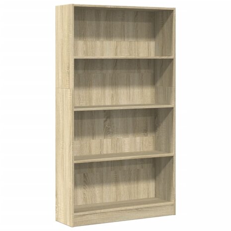 Boekenkast 80x24x143 cm bewerkt hout sonoma eikenkleurig 2