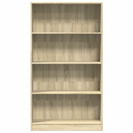 Boekenkast 80x24x143 cm bewerkt hout sonoma eikenkleurig 4