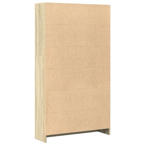 Boekenkast 80x24x143 cm bewerkt hout sonoma eikenkleurig 6