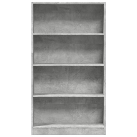 Boekenkast 80x24x143 cm bewerkt hout betongrijs 4