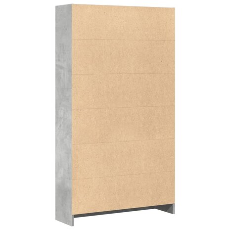 Boekenkast 80x24x143 cm bewerkt hout betongrijs 6