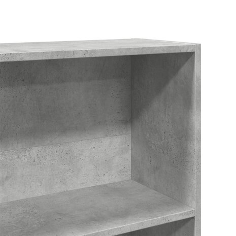 Boekenkast 80x24x143 cm bewerkt hout betongrijs 7