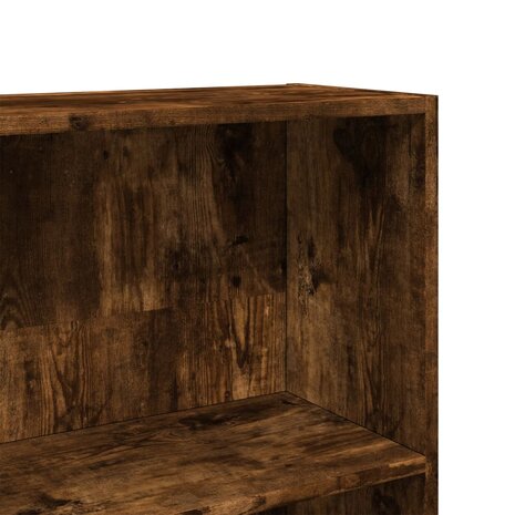 Boekenkast 80x24x143 cm bewerkt hout gerookt eikenkleurig 7