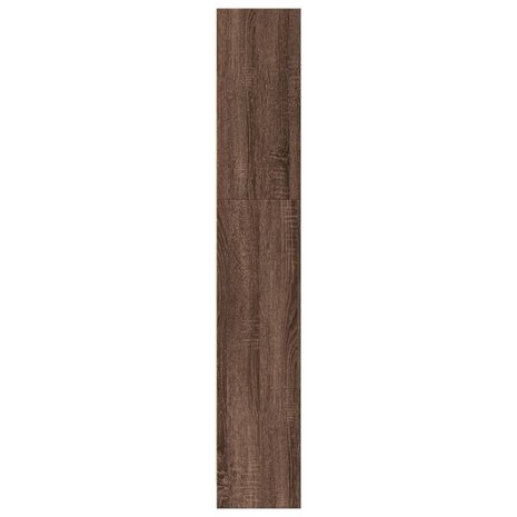 Boekenkast 80x24x143 cm bewerkt hout bruin eikenkleurig 5