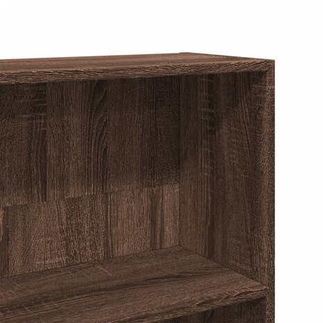 Boekenkast 80x24x143 cm bewerkt hout bruin eikenkleurig 7